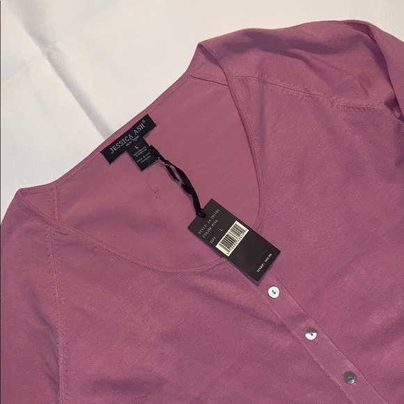 NWT Jessica Ash cardigan scoop neck sweater - Picture 1 of 3